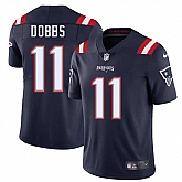 Men & Women & Youth New England Patriots #11 Joshua Dobbs Navy 2025 Vapor Limited Stitched Jersey,baseball caps,new era cap wholesale,wholesale hats